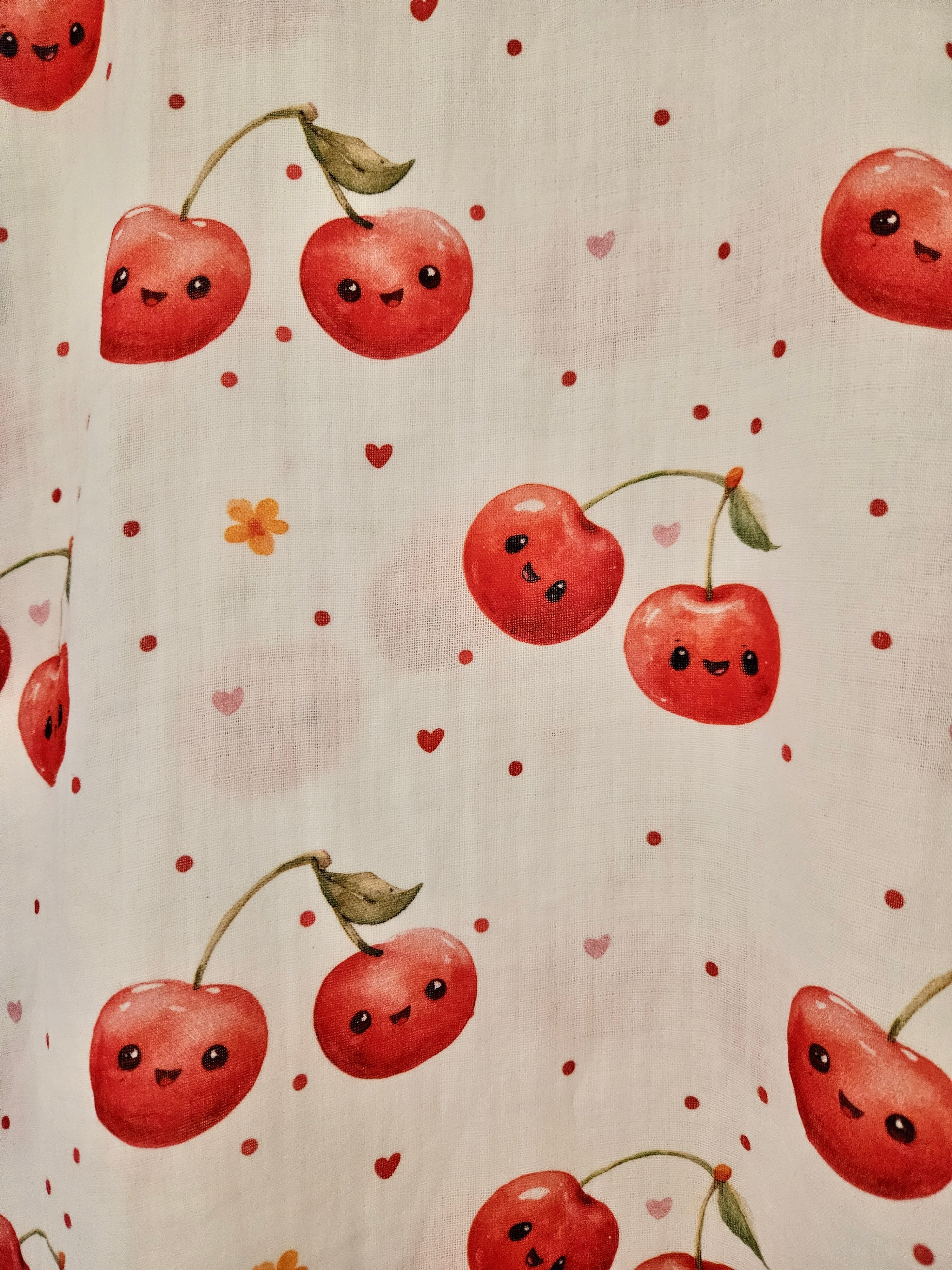 Ultra-Thin Summer Muslin Sleeping Bag with Legs Cherry Smile