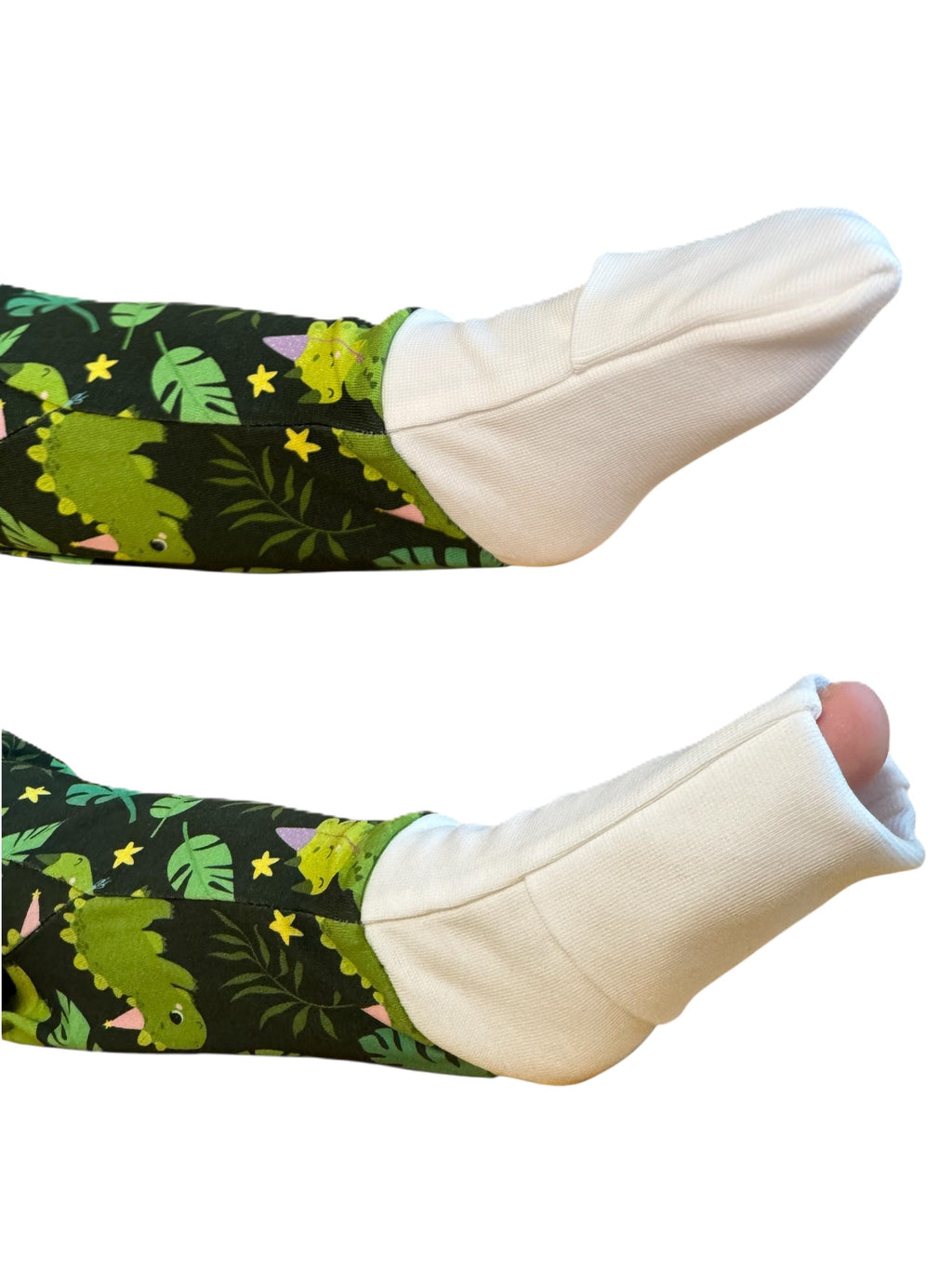 Body bebeluși ultra-moale cu fermoar „Dino Verde” (țesătură Gentle Touch)
