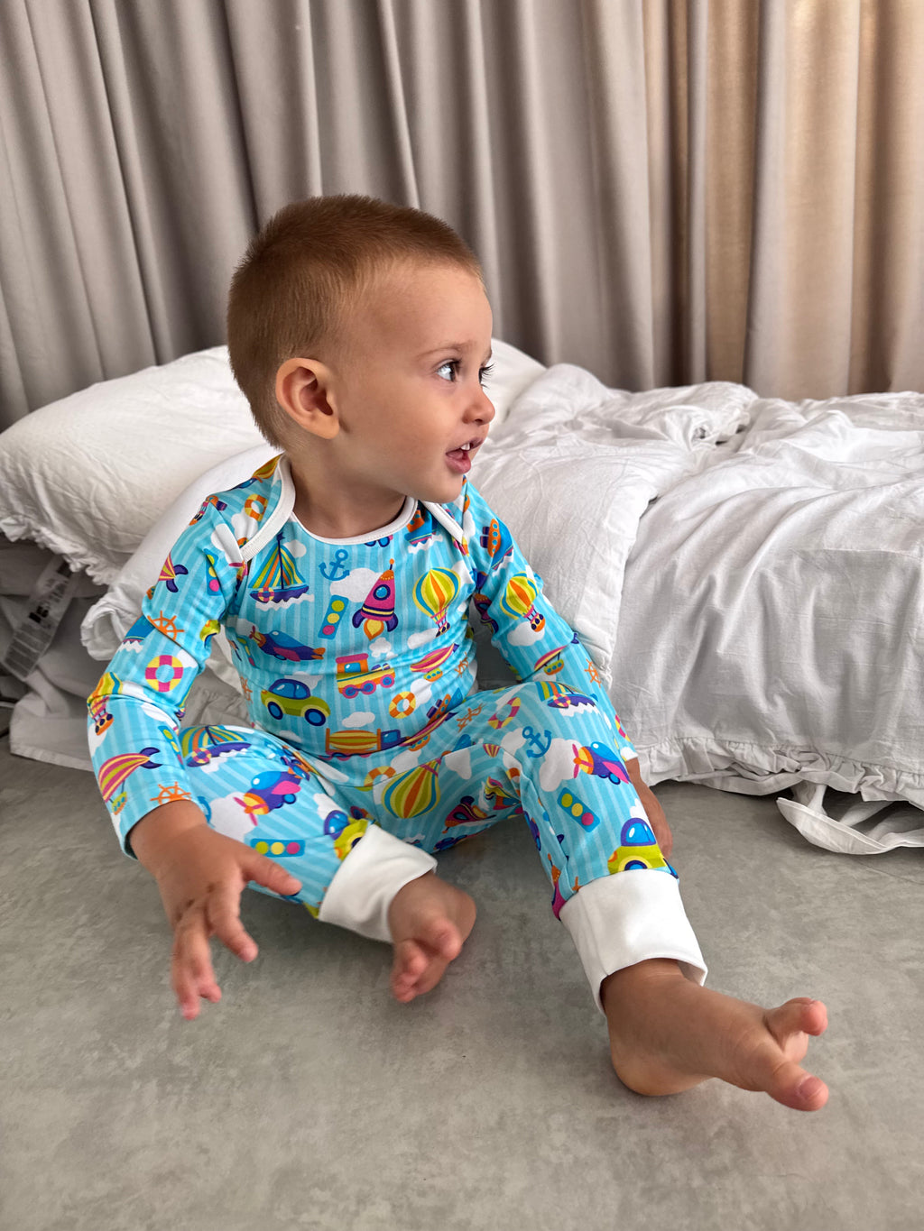 Baby set "Transport" (Gentle Touch fabric)