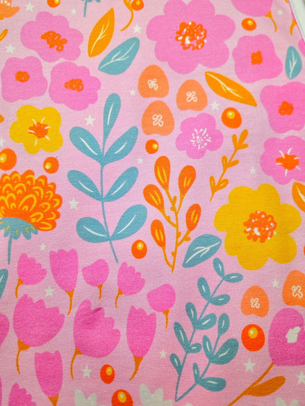 Baby Romper with 2-way zipper "Wildflowers" (Jersey fabric)