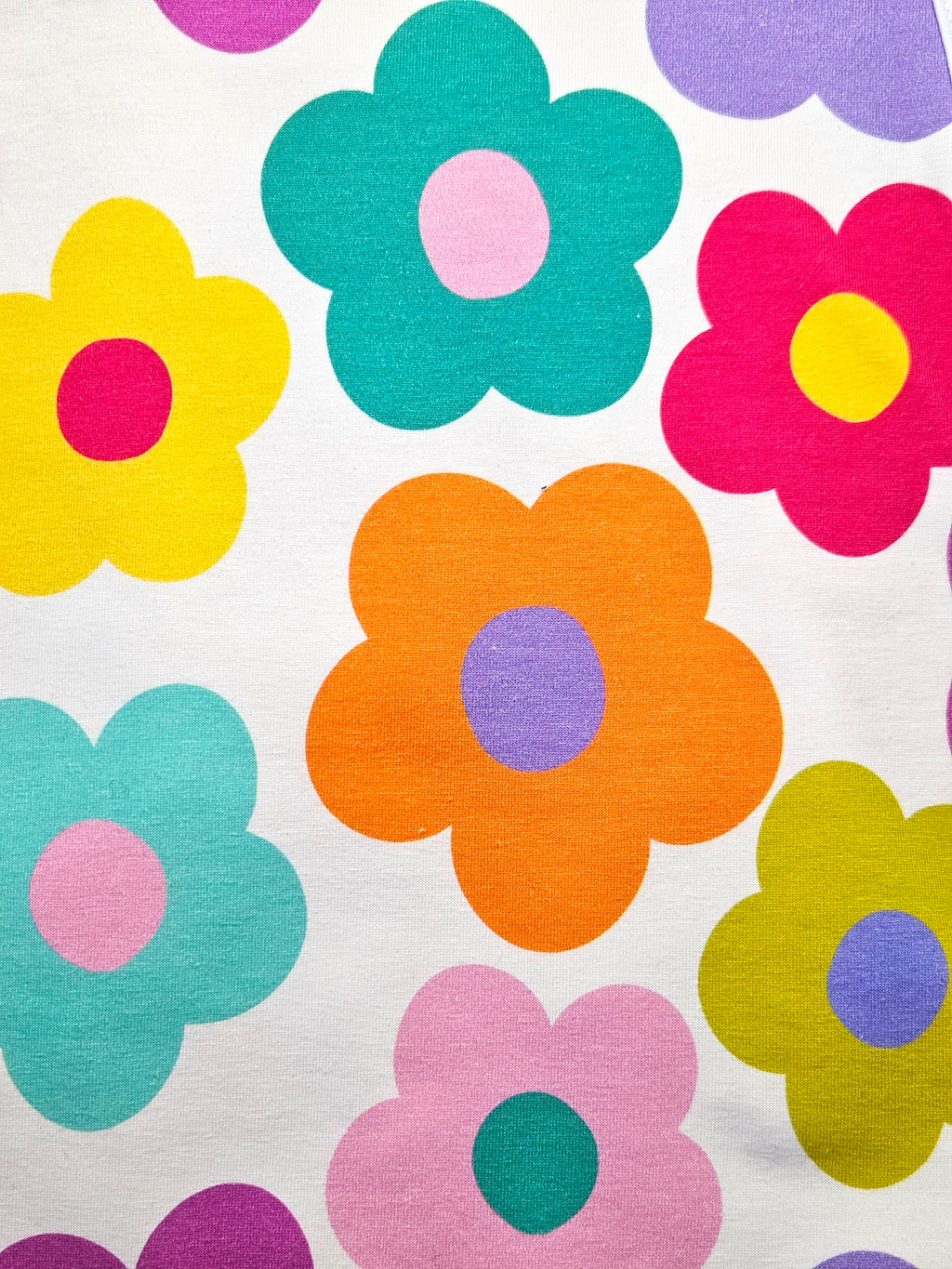 Baby Romper with 2-way zipper "Happy Blooms" (Jersey fabric)