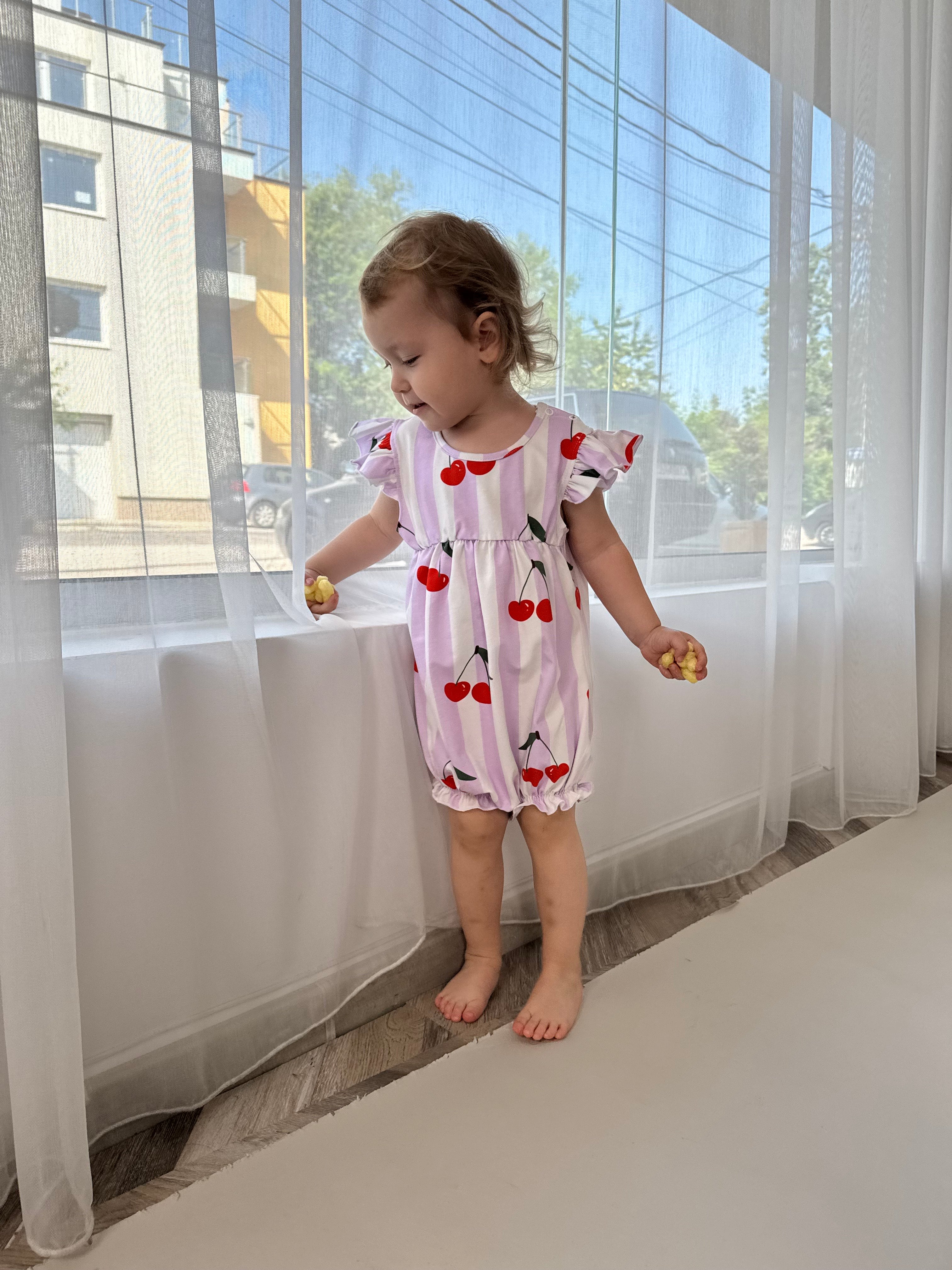 Salopetă subțire de vară pentru bebeluși Cherry GentleTouch