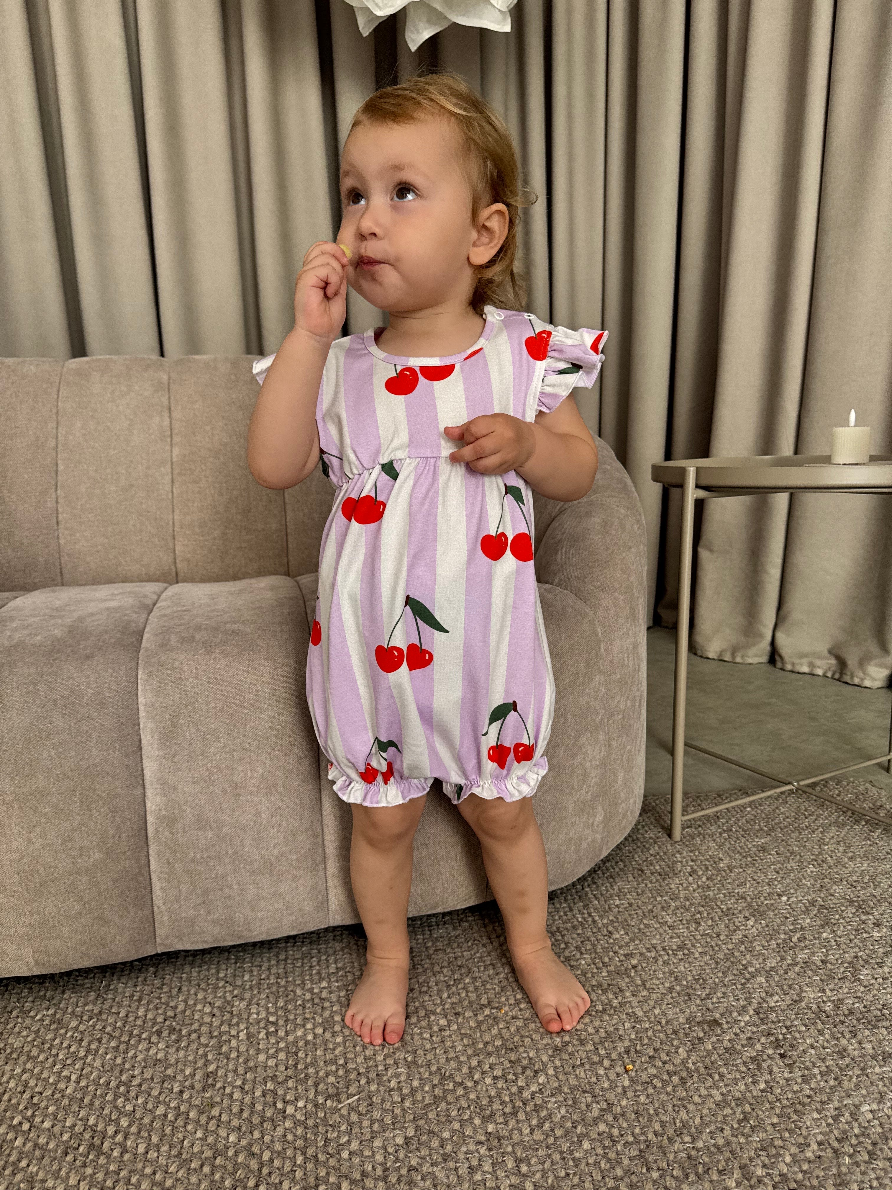 Salopetă subțire de vară pentru bebeluși Cherry GentleTouch