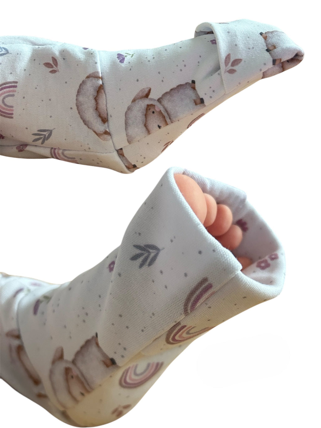 Body bebeluși ultra-moale cu fermoar „Oaie Drăguță” (țesătură Gentle Touch)